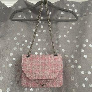 ASOS pink knit shoulder/crossbody bag